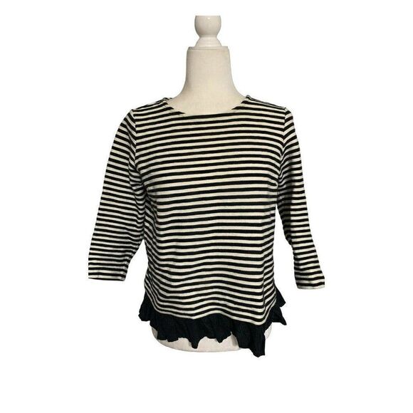 Vineyard Vines Sweaters - vineyard vines womens black white striped long sleeve sweater top small